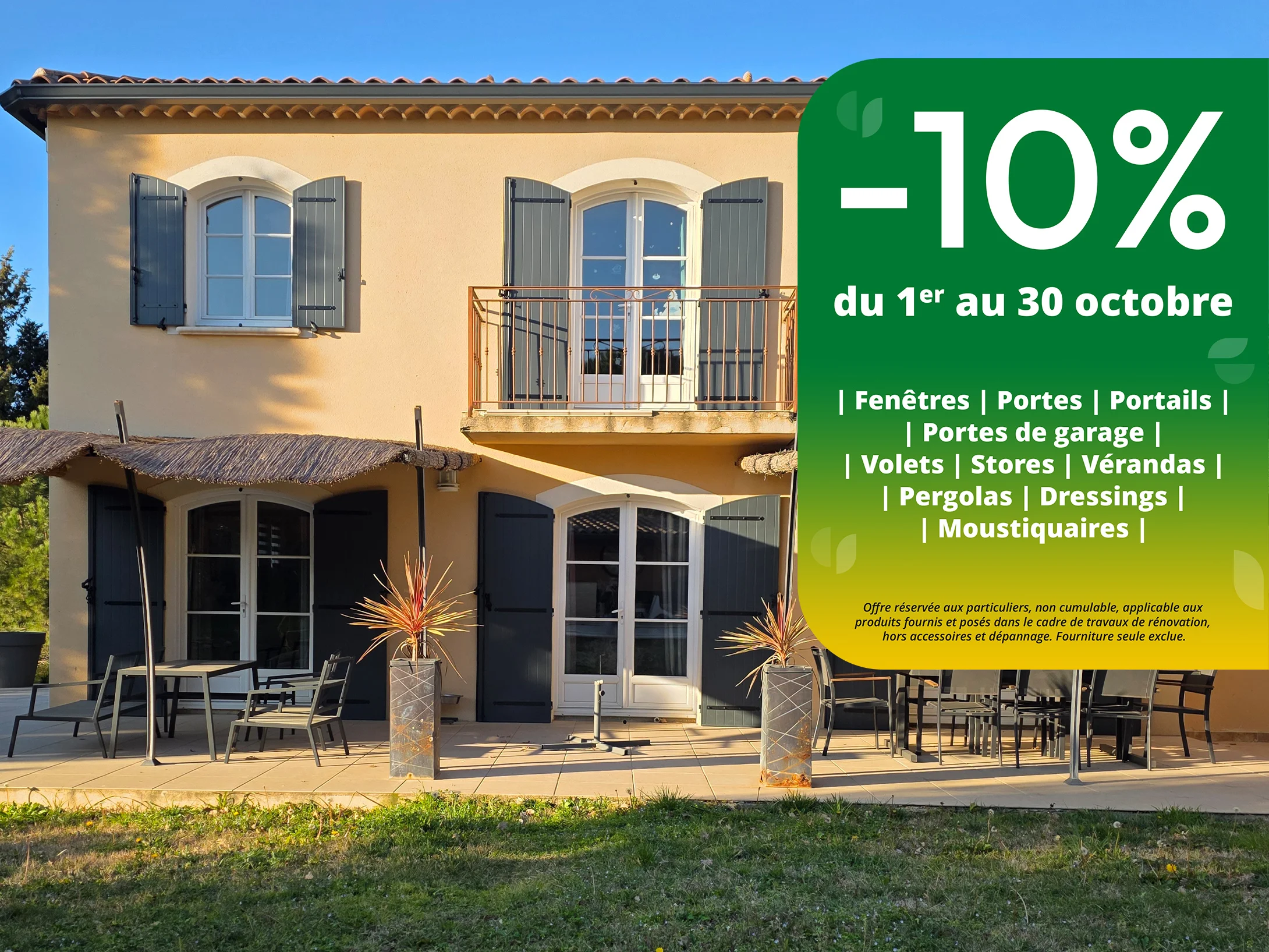 Promotion d'automne 2026 -10% du 1er au 30 octobre 2026