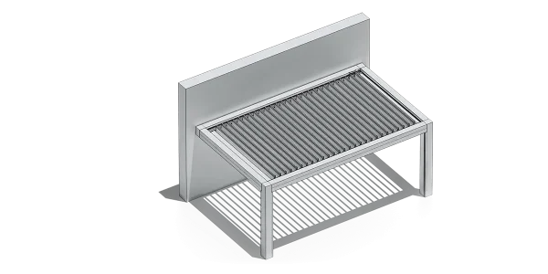 Pergola bioclimatique adossée